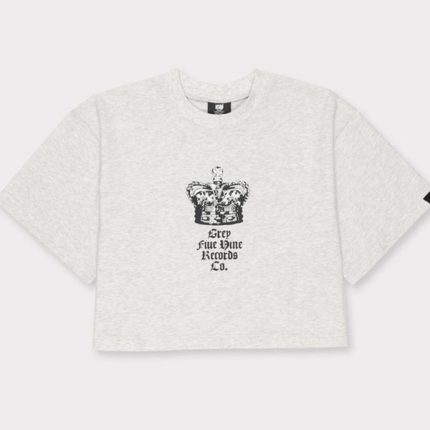 G59 Migraine Womens Crop Tee Grey